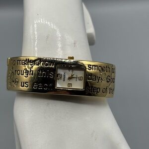 Gruen Gold-Tone Inspirational Clamper Watch JP405